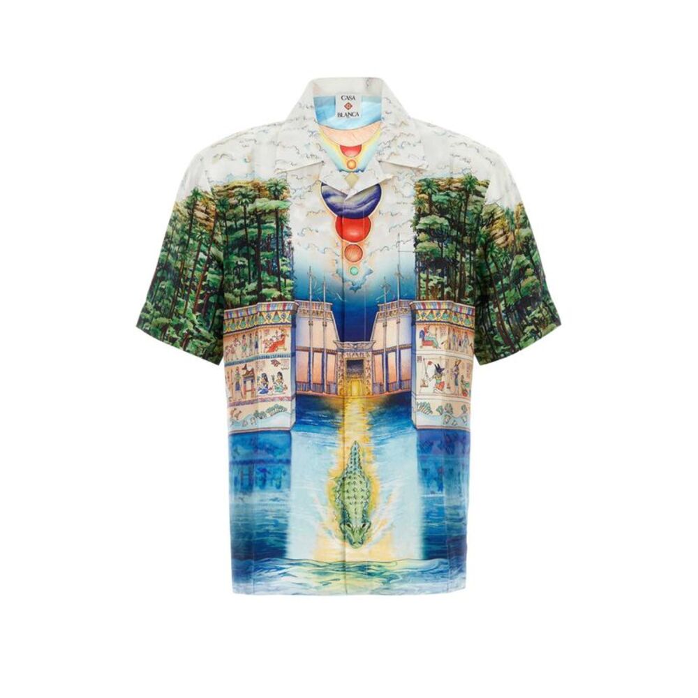 Casablanca Men Printed Silk Shirt